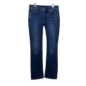 Silver Women’s Stretch Mid Rise Boot Cut Blue Jeans  30” X 31.5”